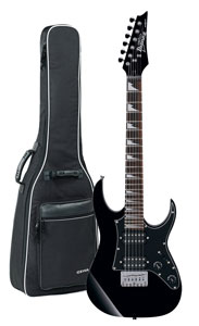 Kinder E-Gitarre 3/4  IBANEZ GRGM21 MIKRO Schwarz - Auch als Reisegitarre geeignet